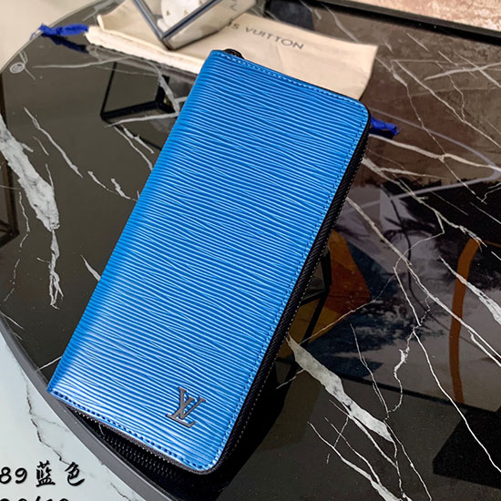 Louis Vuitton Epi Leather Zippy Wallet Vertical Blue M80789