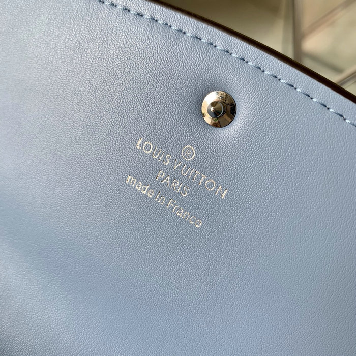Louis Vuitton Mahina Leather Iris Wallet Blue M60143