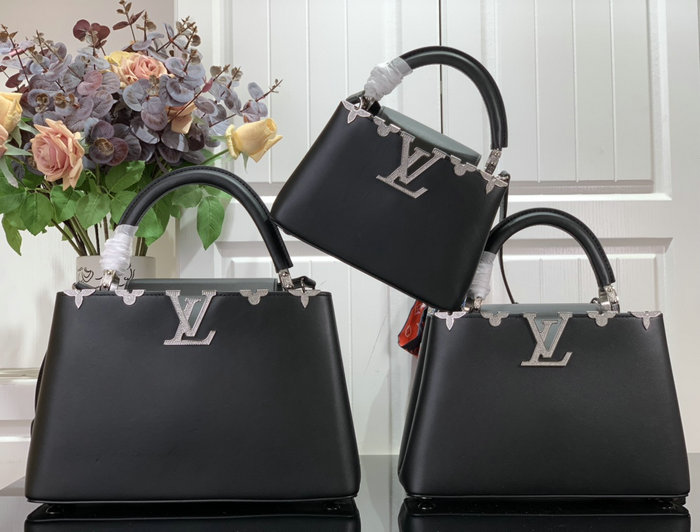 Louis Vuitton Smooth Leather Capucines BB Black M48865