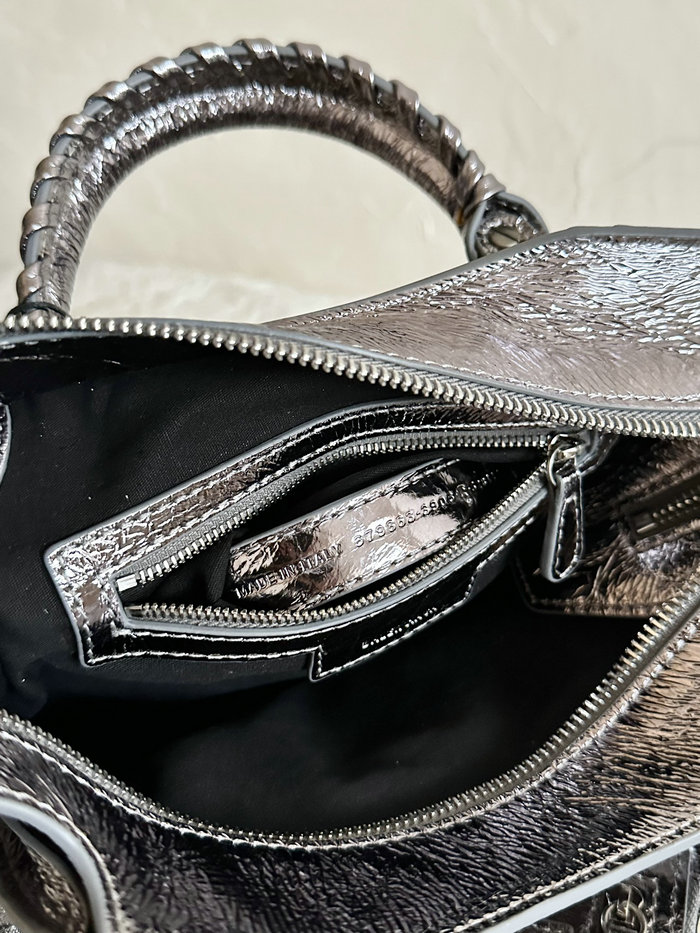 Balenciaga Leather Neo Classic City XS Tote Bag Silver B700940