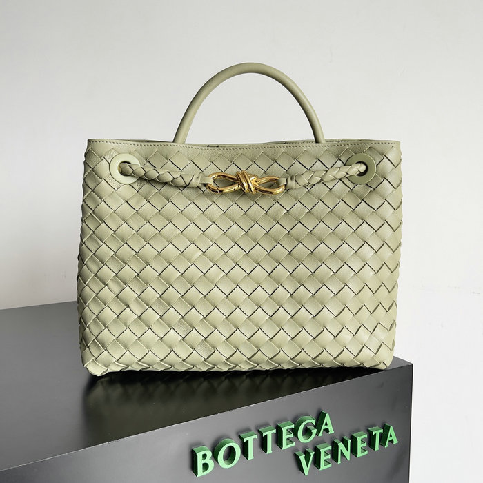 Bottega Veneta Medium Andiamo Tote Bag Travertine B743572