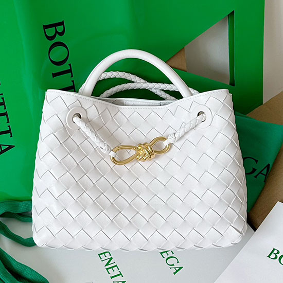 Bottega Veneta Small Andiamo Tote Bag White B74356