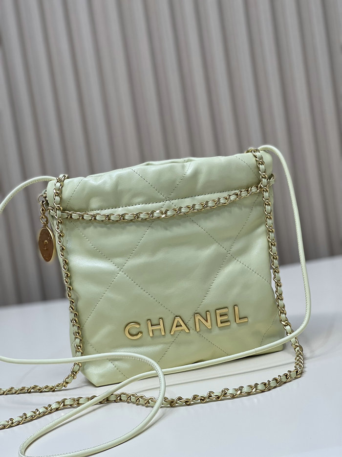 Chanel 22 Mini Handbag Yellow AS3980