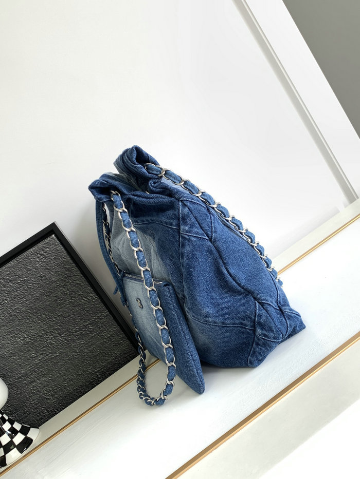 Chanel Denim 22 SMALL HANDBAG AS3260