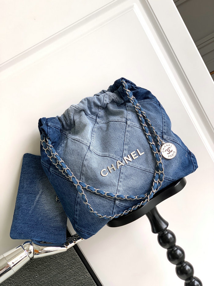 Chanel Denim 22 SMALL HANDBAG AS3260