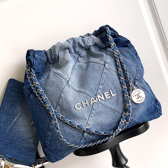 Chanel Denim 22 SMALL HANDBAG AS3260