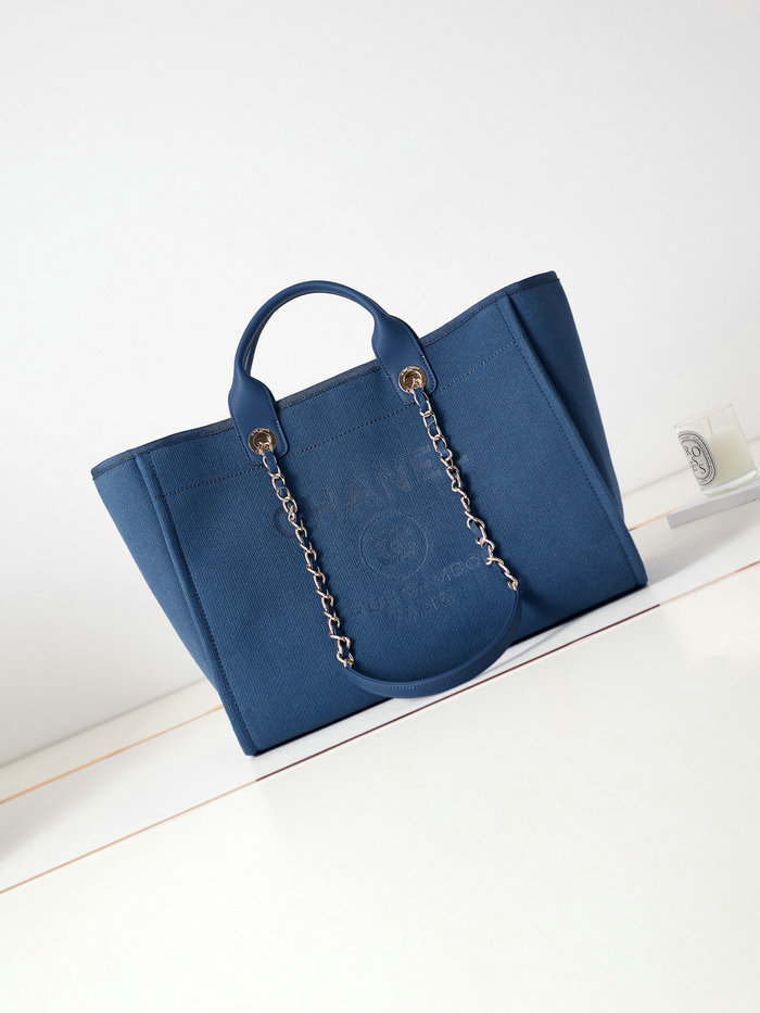 Chanel Large Tote Dark Blue A66941