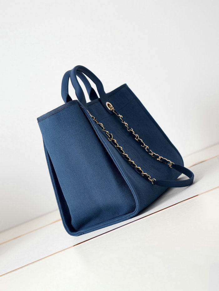 Chanel Large Tote Dark Blue A66941