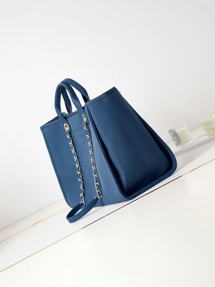 Chanel Large Tote Dark Blue A66941