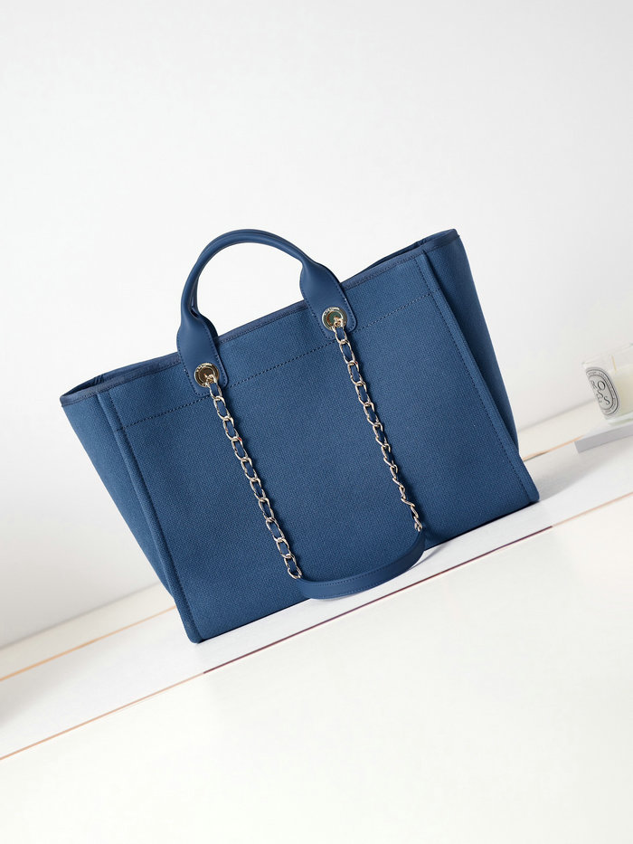 Chanel Large Tote Dark Blue A66941