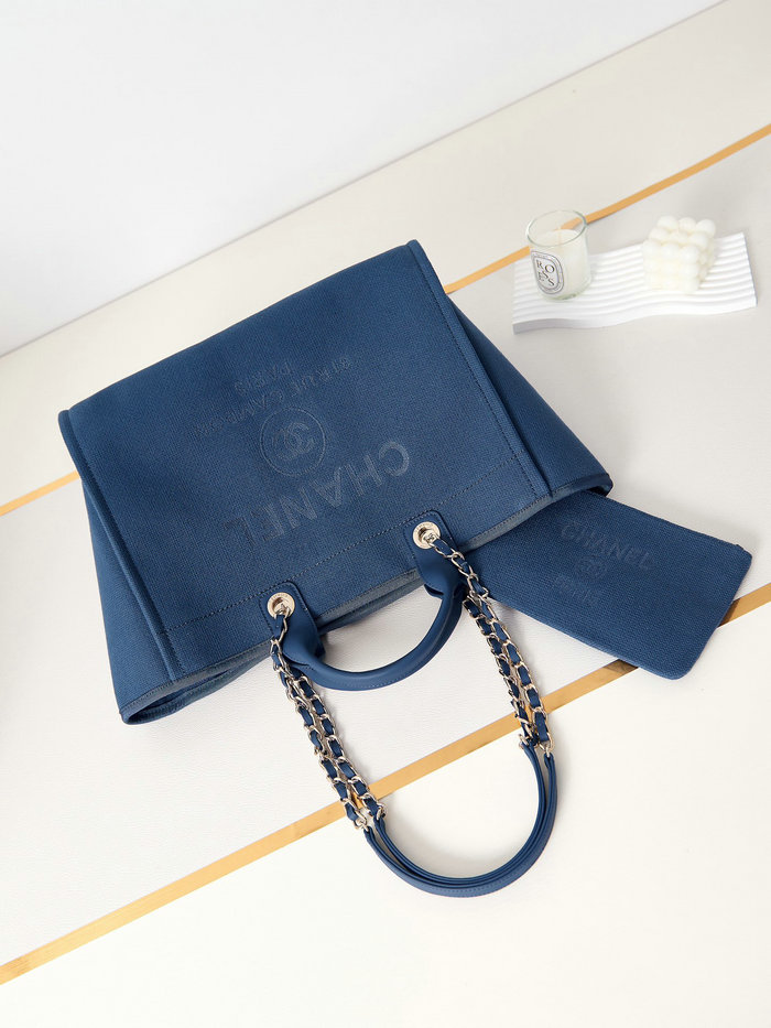 Chanel Large Tote Dark Blue A66941