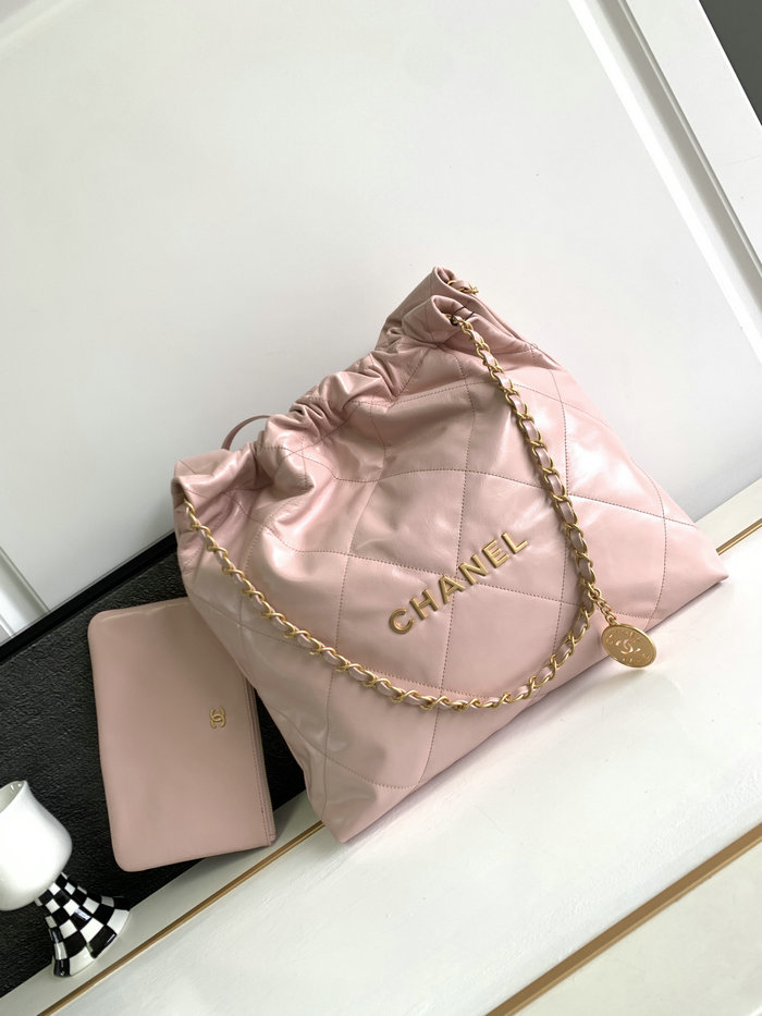 Chanel Shiny Calfskin Handbag Pink AS3261