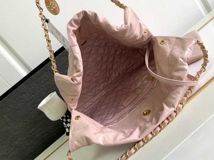 Chanel Shiny Calfskin Handbag Pink AS3261