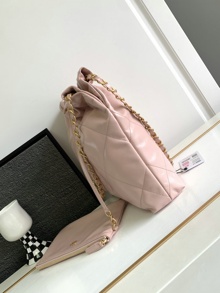 Chanel Shiny Calfskin Small Handbag Pink AS3260