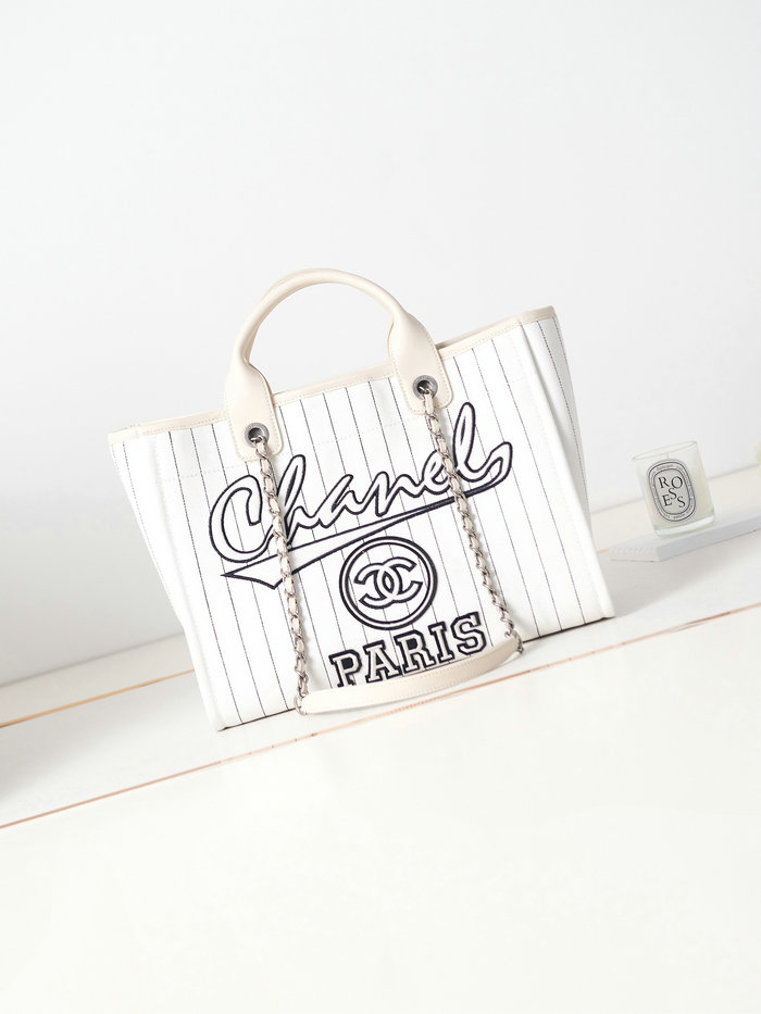 Chanel Small Tote White AS3257