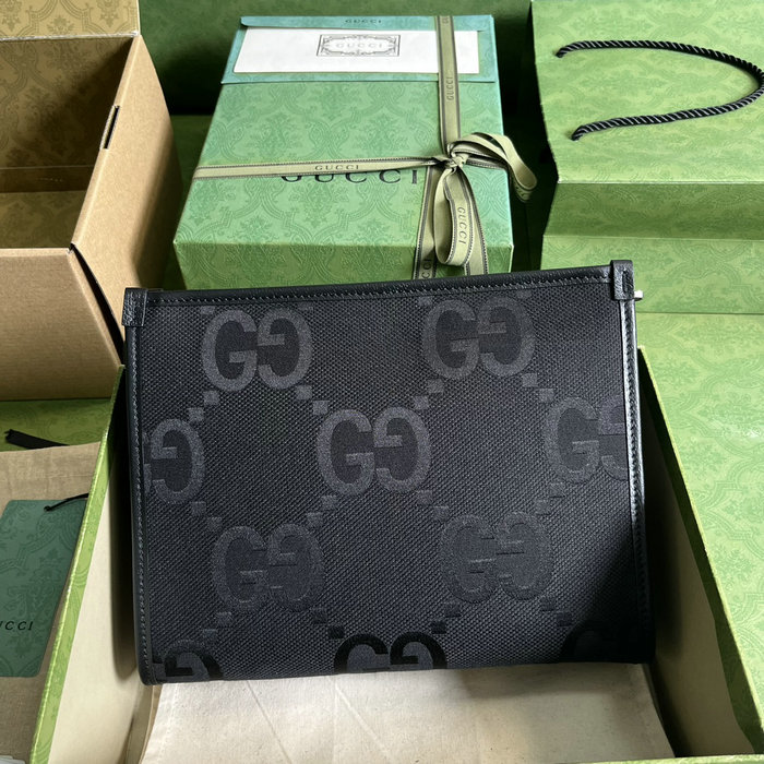 Gucci Jumbo GG pouch Black 699318