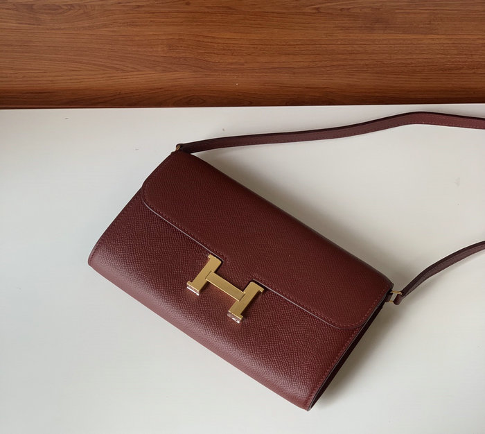 Hermes Constance Long To Go Wallet Burgundy HCG201