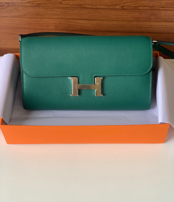 Hermes Constance Long To Go Wallet Green HCG201