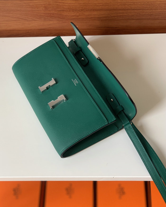 Hermes Constance Long To Go Wallet Green HCG201