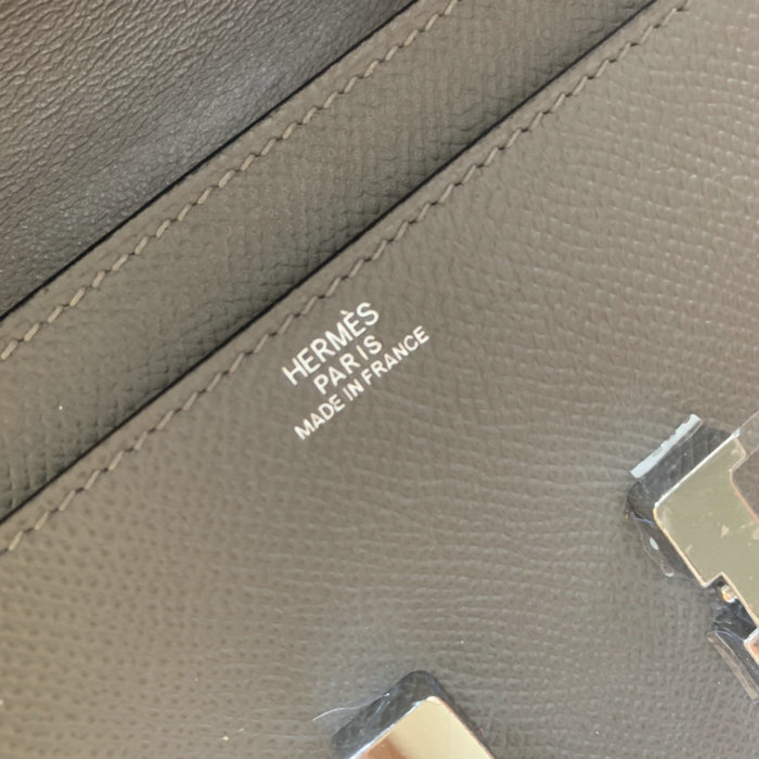 Hermes Constance Long To Go Wallet Grey HCG201