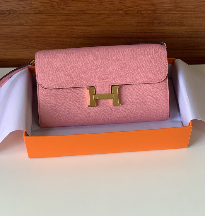 Hermes Constance Long To Go Wallet Pink HCG201