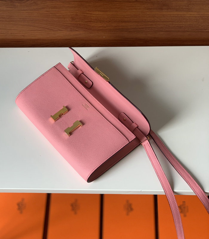 Hermes Constance Long To Go Wallet Pink HCG201