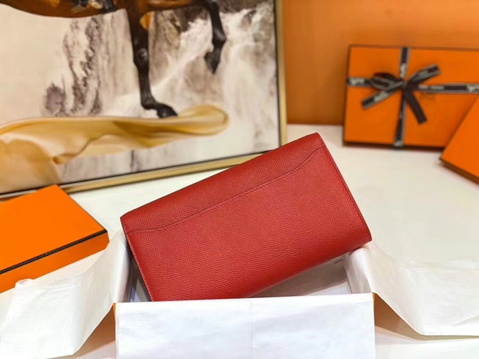 Hermes Constance Long To Go Wallet Red HCG201