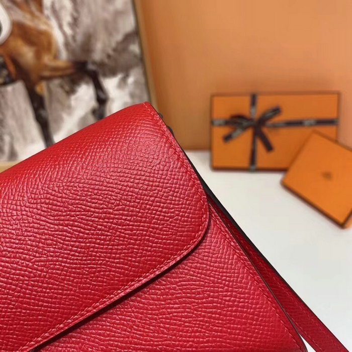 Hermes Constance Long To Go Wallet Red HCG201