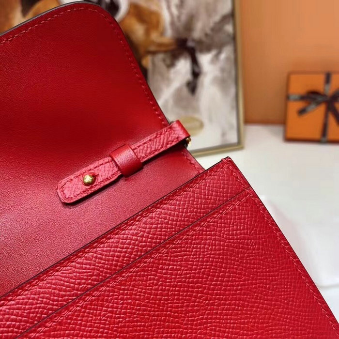 Hermes Constance Long To Go Wallet Red HCG201