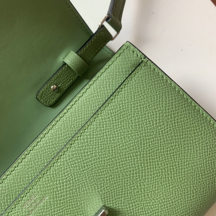 Hermes Constance Long To Go Wallet Vert Criquet HCG201