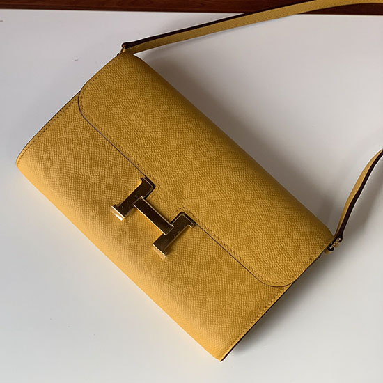 Hermes Constance Long To Go Wallet Yellow HCG201
