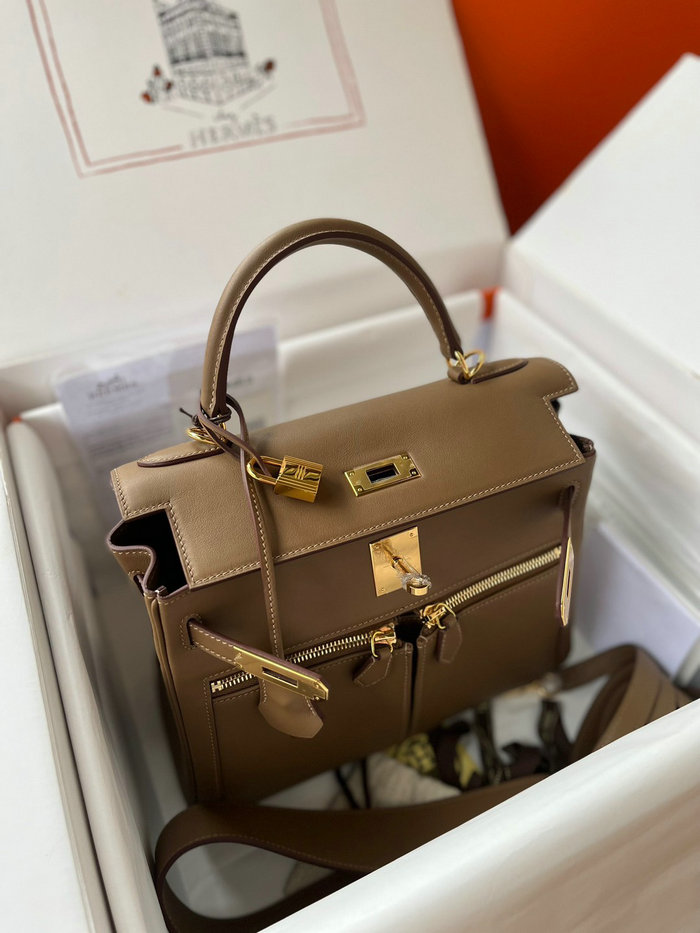 Hermes Swift Leather Kelly Lakis Bag Beige de weimar KL2832