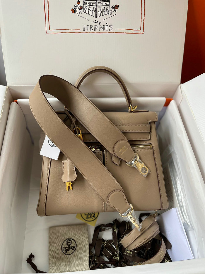 Hermes Swift Leather Kelly Lakis Bag Trench KL2832