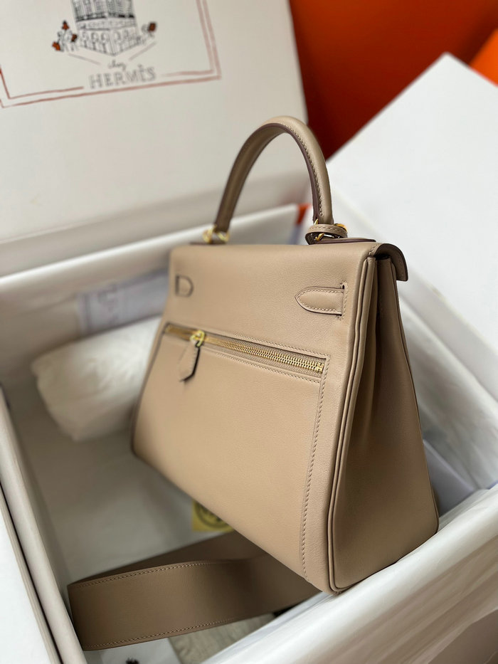 Hermes Swift Leather Kelly Lakis Bag Trench KL2832