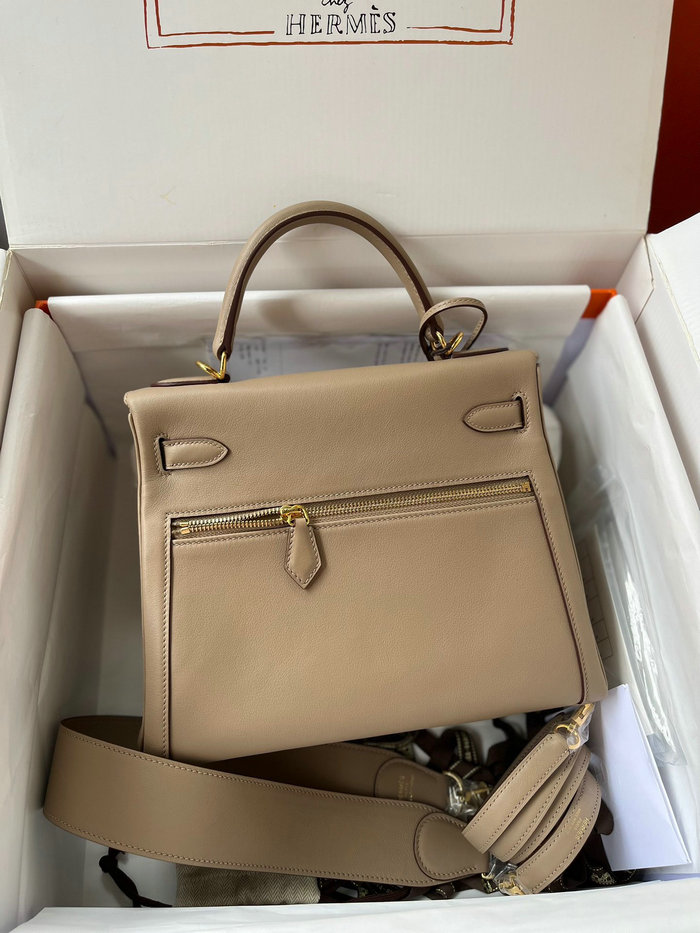 Hermes Swift Leather Kelly Lakis Bag Trench KL2832