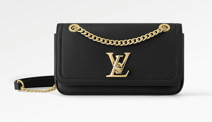 Louis Vuitton LockMe Chain Bag East West Black M22303