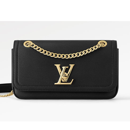 Louis Vuitton LockMe Chain Bag East West Black M22303