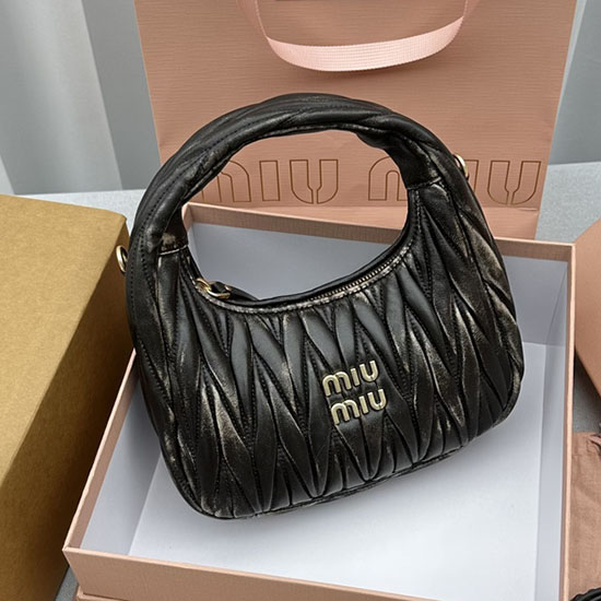 Miu Miu Wander Hobo Bag Black M5518