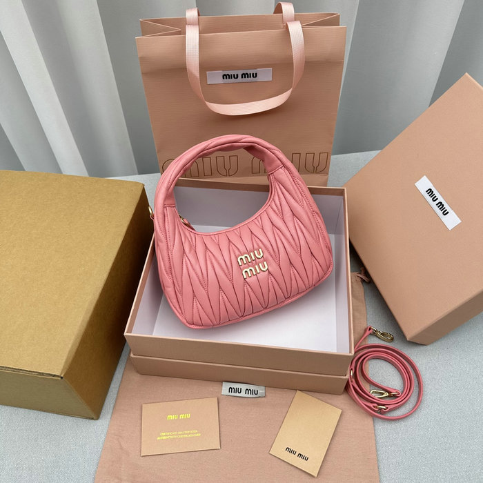 Miu Miu Wander Hobo Bag Peach M5518