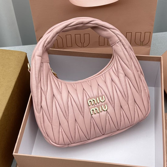 Miu Miu Wander Hobo Bag Pink M5518