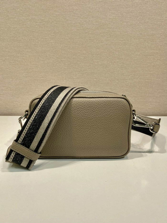 Prada Calfskin Shoulder Bag Grey 1BH192