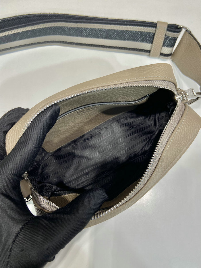 Prada Calfskin Shoulder Bag Grey 1BH192