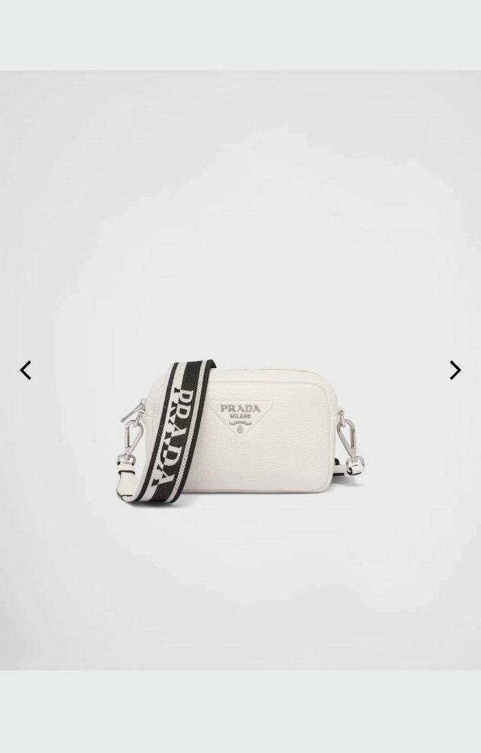 Prada Calfskin Shoulder Bag White 1BH192