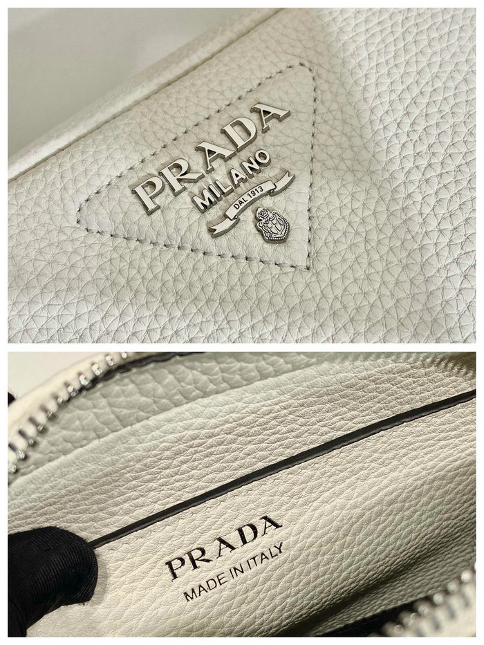 Prada Calfskin Shoulder Bag White 1BH192