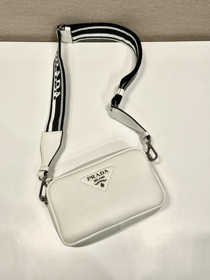 Prada Calfskin Shoulder Bag White 1BH192