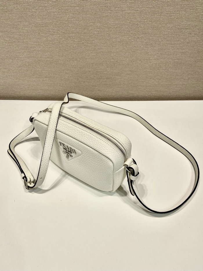 Prada Calfskin Shoulder Bag White 1BH192