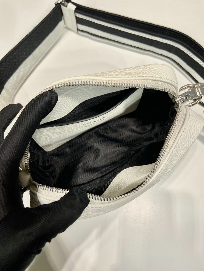 Prada Calfskin Shoulder Bag White 1BH192