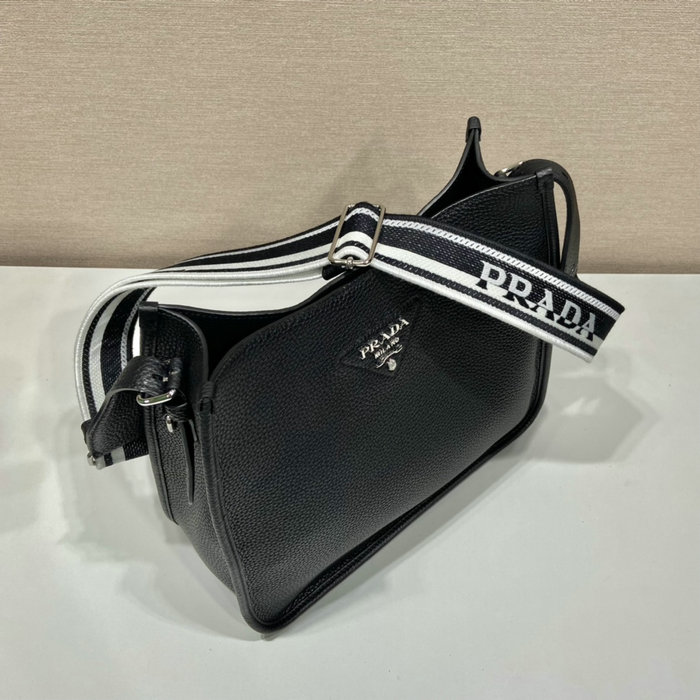 Prada Leather Shoulder Bag Black 1BC073