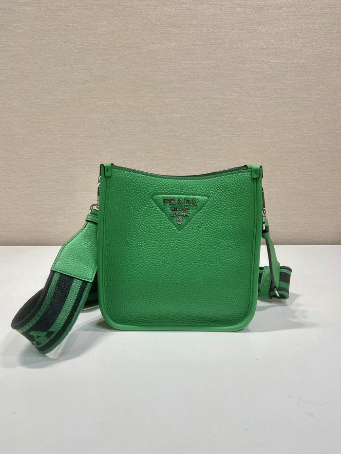 Prada Leather Shoulder Bag Green 1BC073