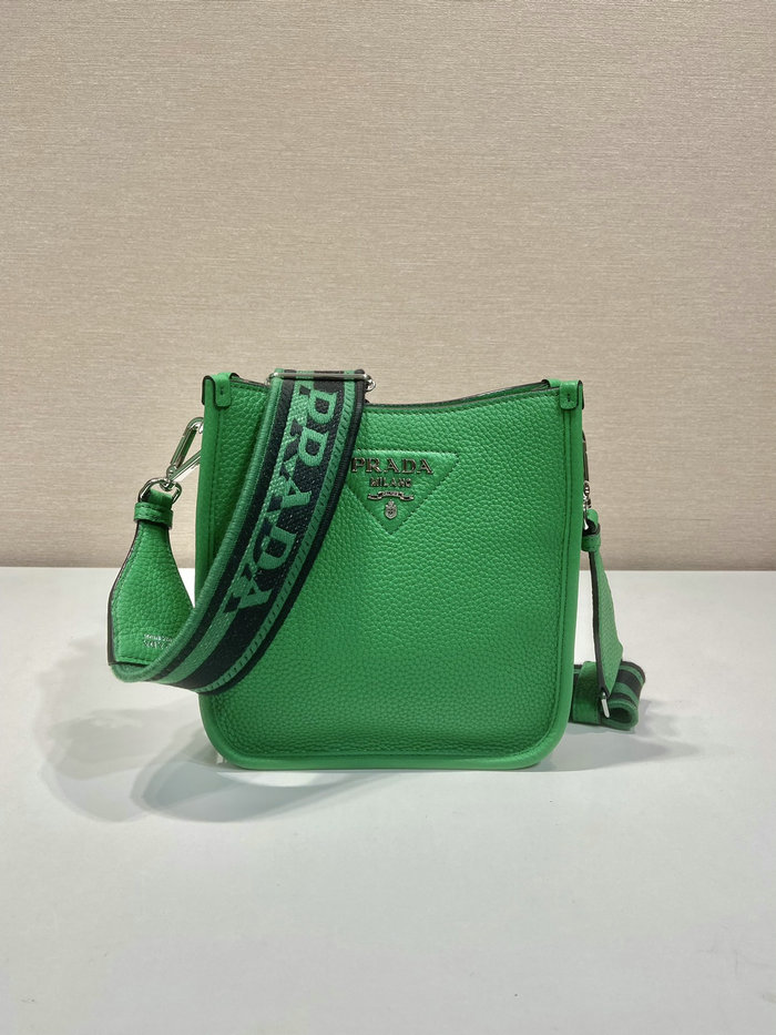 Prada Leather Shoulder Bag Green 1BC073